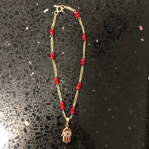 7.25 in. 14k Yellow Gold Evil Eye Bracelet